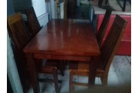 Thanh lý bộ bàn ăn gỗ tự nhiên màu đen